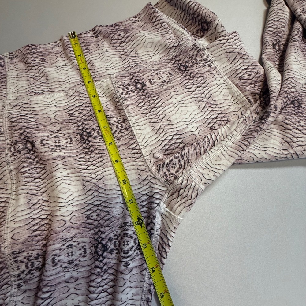 X By Gottex Womens Purple Snakeskin High Waist Athletic Leggings with Pockets‎ L - Picture 12 of 13